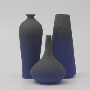 Small vases set(3pcs),blue color